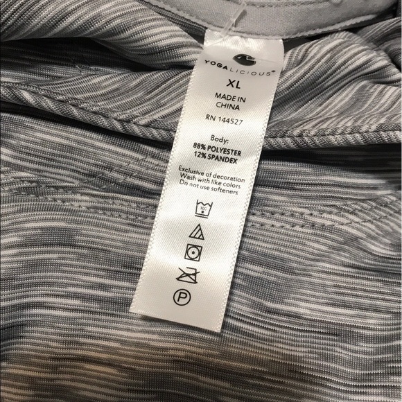 NWT Yogalicious Gray Combo Pullover Hoodie XL - Picture 6 of 7